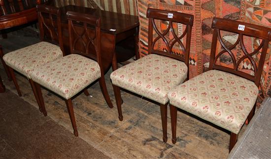 Mahogany drop flap table & 4 chairs